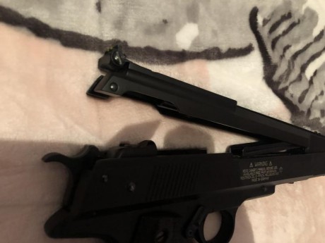 Buenas!!! Vendo Hw 45 cal 5,5 mas estos extras :
Cachas de madera artesanales de la India ,cachas originales,cañón 160
