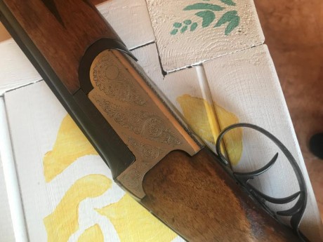 Vendo esta superpuesta VICTOR SARASQUETA, ideal para el tiro al plato, tiene elementos decorativos unicos, 02