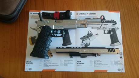 Buenas amigos, vendo 4 pistolas SPS DE OPEN:
SPS vista calibre 38 super, con otro carro duotone, totalmente 02