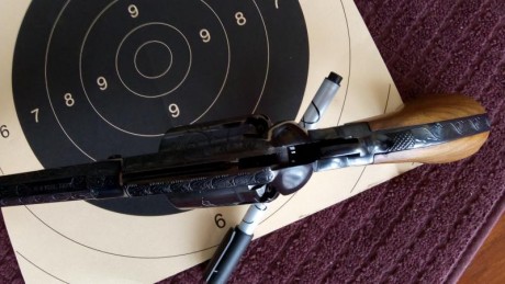 Revolver avancarga Santa Barbara modelo Remington New Army en calibre 44 con bonitos grabados en toda 11
