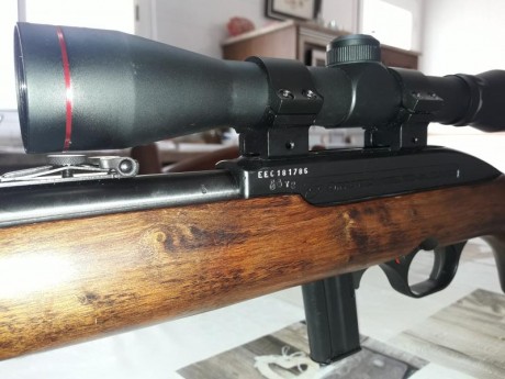 Vendo carabina 22 Marca CBC  Magtech modelo 7022. Lleva su cargador de 10 balas y un visor 4x32. Esta 00