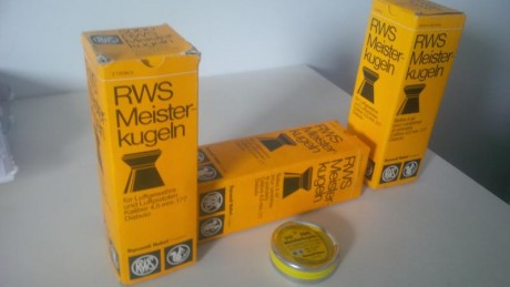 Vendo lote de cajas balines RWS para tiro de precisión aire comprimido. 00