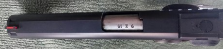 Se vende lote compuesto por pistola STI Trojan para la modalidad de Clasic, calibre 9mm, punto mira de 10