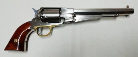 VENDO revolver de avancarga UBERTI Remington New model Army, cal. 44, en acero inoxidable.
Muy buen estado.
Precio 01