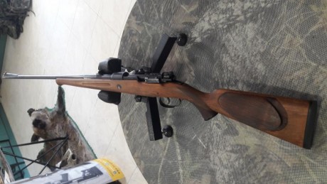 Perfecto de madera,pavón y mecanismos.Se cambia por rifle en calibre inferior o superior e igual estado.Aunque 20