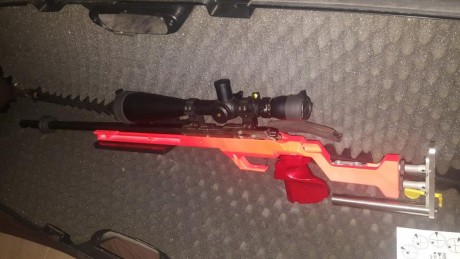 Venta :zombie1: 
Carabina anschutz 2013 22lr, usada en Fclass pero tira en BR de maravilla. Agrupa perfecto 02