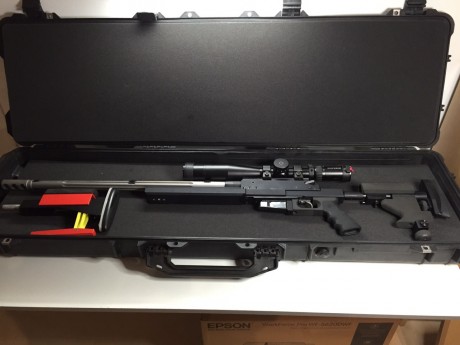 Vendo UNIQUE FMR RS1 SNIPER del calibre 308. 
Con gatillo JEWELL.
Con funda de cuero para el cerrojo.
Con 00