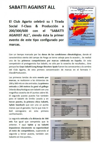 Los amigos de  Long Range Shooter Spain - Sabatti , nos propone un nuevo reto... Una competición para 70