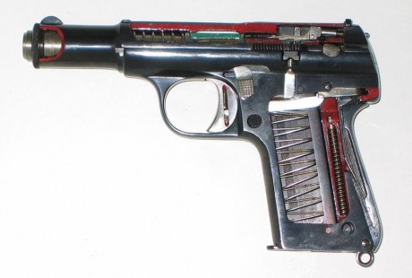 Alguien me podria ilustrar sobre como se desmonta la aguja percutora y el indicador de carga de la pistola 10