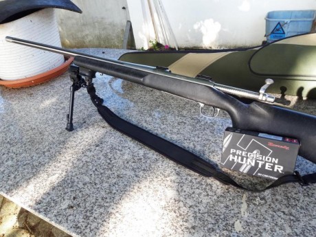 Buenos días.
Se vende este remington 700 con cañón y acción en acero inox, cañón acanalado, gatillo Timney.
El 02
