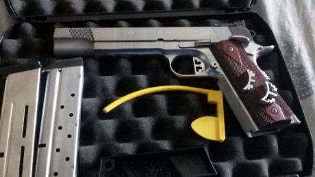 Vendo INFINITY SCEPTER en calibre 9mm y 6".Arma con poco uso.
Se trata de un arma de 6",en acero 90
