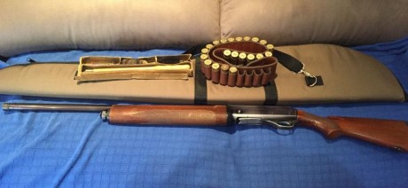 Se vende escopeta repetidora semiautomática Fabarm modelo Ellegi calibre 12, gases, adaptada a 3 disparos, 00