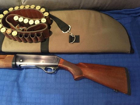 Se vende escopeta repetidora semiautomática Fabarm modelo Ellegi calibre 12, gases, adaptada a 3 disparos, 10