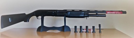  Vendo escopeta BENELLI SUPER 90 M3. 
Polichoque interior, 5 boquillas.
capacidad deposito, 3,6,7-
Sistema 02