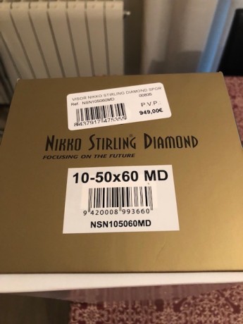 Buenas tardes,

‪Vendo este visor marca NIKKO STIRLING DIAMON, modelo SPORTMAN 10-50x60, que tengo montado 10
