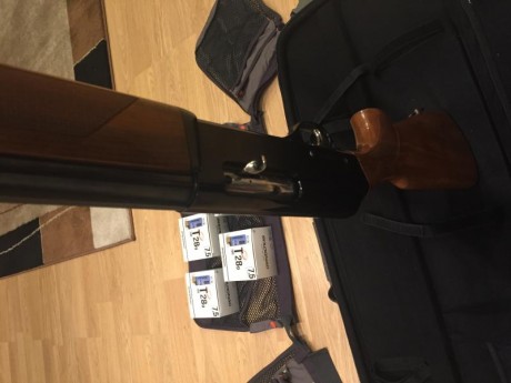 Escopeta repetidora Lanber:
-Cañon 71cm 
-Choque Fijo 3* 
-(Capacidad 3 cartuchos según ley) 

Extras: 20