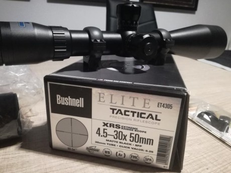 Buenas.
Cambiaria visor bushnell elite tactical 4,5-30x50 tubo de 30mm y anillas burris con insertos de 00