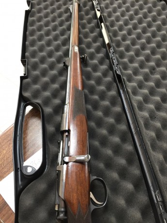 Hola, dispongo de rifle Mannlincher Schönauer en calibre 6,5x55 swiss. Modelo de caja larga con monturas 10