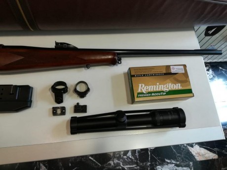 Se vende Sauer 200 de cerrojo, 7mm Rem Mag, (una joya, agrupación perfecta).
Va acompañado de:
· doble 01