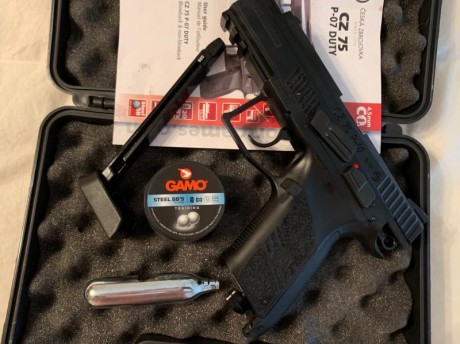 Buenos días compis,

Por entrada de una pieza debe salir esta.

Se trata de una Ceskà CZ 75 Duty Blowback 01