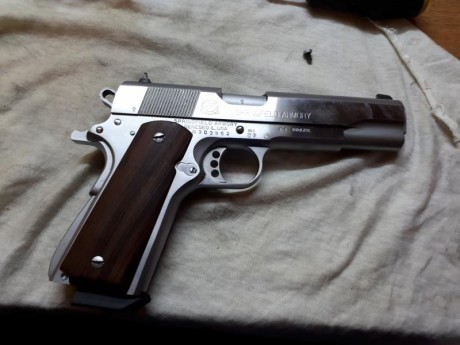Hola busco Pistola Springfield Armory 1911 9 parabellum, en buen estado, pavonada ó inoxidable.
Adjunto 20