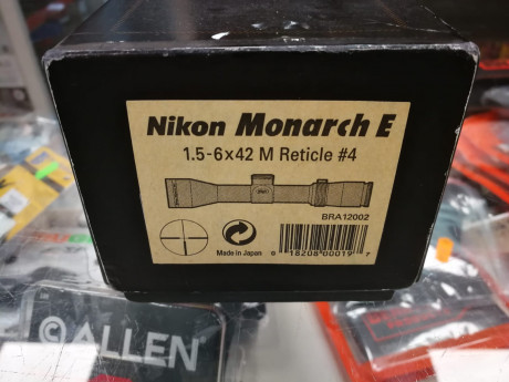 VENDO VISOR NIKON MONARCH 1,5-6 X 42
EN MUY BUEN ESTADO
FABRICADO EN JAPON
CAJA ORIGINAL, PAÑO LIMPIEZA, 00