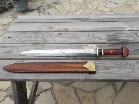 Se vende Gladius hispaniensis con maderas nobles y hoja de acero al carbono completamente funcional y 00