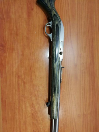 Hola, vendo mi carabina del 22 LR, marca Marlin modelo 60 SS, cañón en inoxidable, madera teñida muy bonita, 02