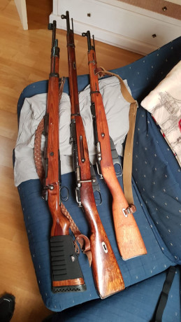 Buenas tardes,

Por motivos de un nuevo proyecto, 

Pongo a la venta es Mosin nagant  largo  (7.62x54r), 00