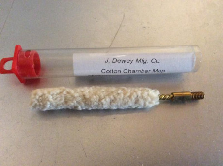 Cambio grata de algodón marca DEWEY para RECÁMARAS del calibre.17 al .225. Rosca 8/32 Macho. (.17-.225 00