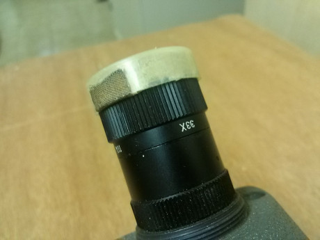 Para galerias de tiro 25 y 50m
TELESCOPIO TERRESTRE ANGULAR.
AUMENTOS DE 11X A 33X. Objetivo de 50.
USADO 02