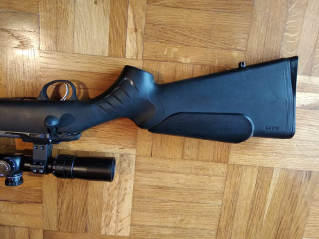 Se vende sako quad heavy barrel calibre 22 lr con visor tasco 10-40x50 , precio 800 euros , portes a cargo 10