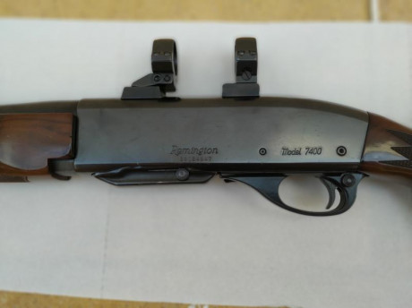 Por exceso de armas vendo rifle Remington 7.400 en calibre 30-06 y con monturas appel. El rifle se encuentra 21
