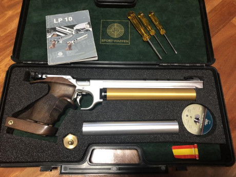 Buenos días a todos vendo mi pistola Steyr LP10 silver. La pistola está perfecta y va de maravilla. Viene 00