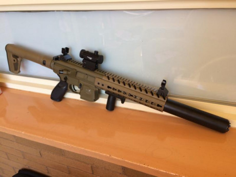Vendo carabina SIG SAUER MCX co2 comprada en Junio 2019 a LEOPARD ( 2 años de GARANTIA)  

           22