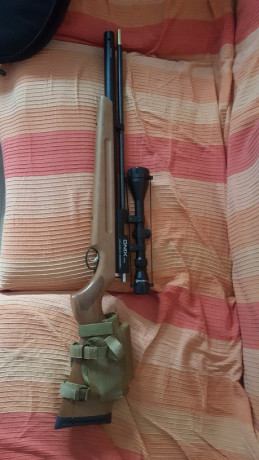 Buenas, Vendo carabina Onix Arko comprada en el mes de febrero, está nueva. Es de calibre 5,5 y la vendo 01