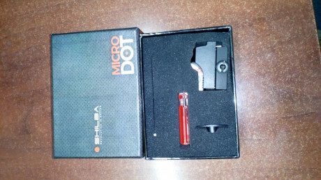 vendo holografico marca shilba micro dot 1x28mm totalmente nuevo sin estrenar en caja original
y nunca 02