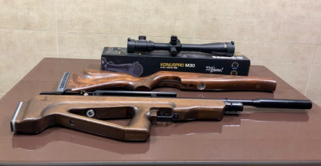 Vendo AIR ARMS S510 Carbine FAG de 5,5 , culata bullpup de Rapid y culata original de la carabina.
2 Cargadores 00