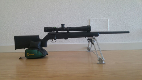Vendo carabina Savage Mark II TR del calibre .22
Dispone de cañon pesado flotante y disparador regulable 02