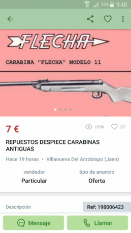 Pues lo dicho,  busco ese punto de mira o si alguien conoce de algún otro que le pueda valer. Es lo último 60