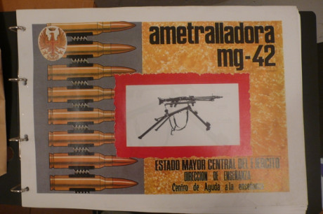 Pongo a la venta mi colección de las láminas de formación del armamento ligero del ET español de los años 01