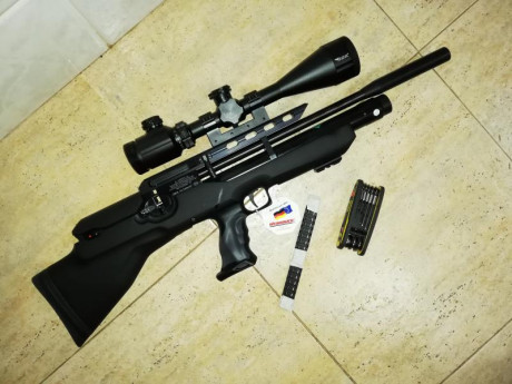 Vendo carabina HW100 BP como la del enlace, la de cañón intermedio,  calibre 5.5 a 24 J, comprada este 00