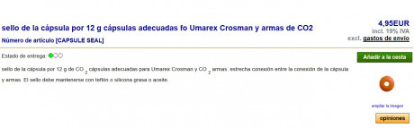 Hola,

estoy buscando eso, la junta de silicona contra la que cierra la botella de CO2 cuando se carga 140