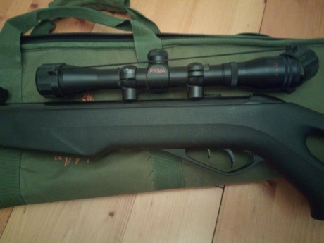 VENDIDA carabina de perdigones marca Gamo, modelo Whisper X cal. 5.5, visor Prima 4 x 32 y distorsionador 00