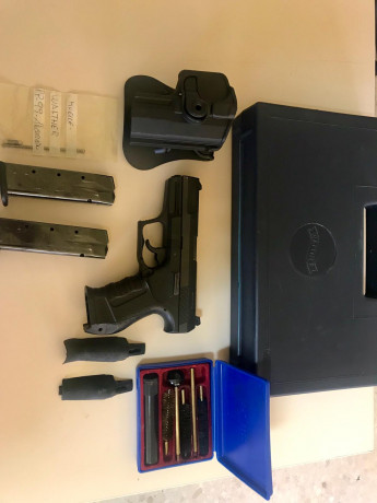 Vendo pistola 9m pb Walter P 99. Guía A.
300 disparos. Se entrega con funda, dos cargadores, reguladores 02