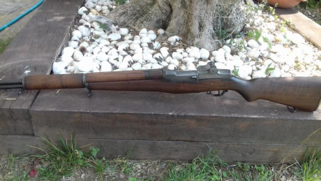   Buenas tardes

Pongo en venta un M1 Garand en calibre 30-06.
Fabricado por SA en marzo de 1945.

Cañón 01