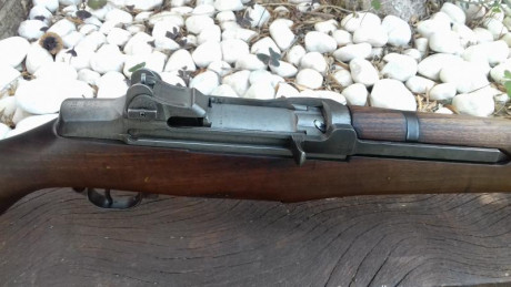   Buenas tardes

Pongo en venta un M1 Garand en calibre 30-06.
Fabricado por SA en marzo de 1945.

Cañón 12