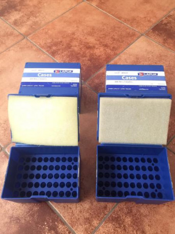 Por venta del arma vendo los siguientes accesorios para la recarga del calibre 6,5x55:

197 vainas lapua 01
