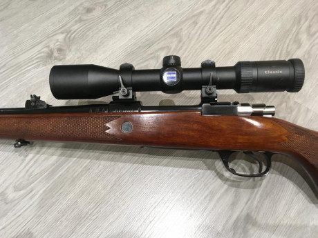 Un buen amigo vende un rifle Santa Bárbara modelo 1000 calibre 7mm RM, con monturas Warne desmontables 12