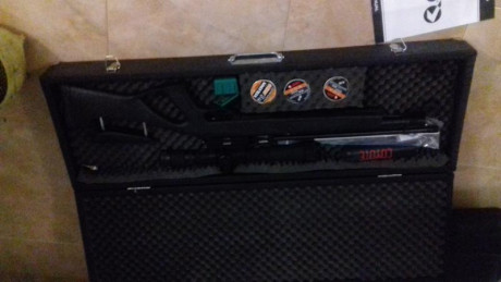 Vendo  gamo coyote cal 5.5 con 4 cargadores regulador altaros tarado a 110 bares ,con su varilla y juego 01